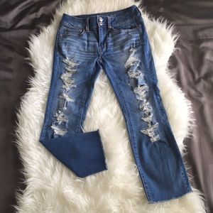 American eagle denim cropped denim
